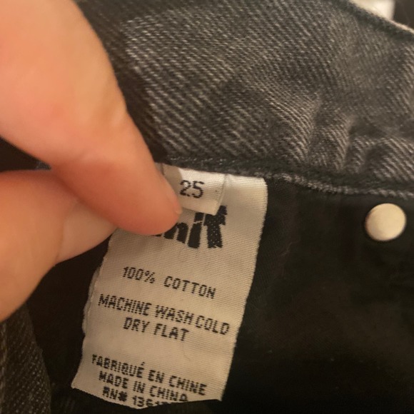 UNIF Ash Black Loose Fit Baggy Jeans Size 25 - Picture 4 of 4